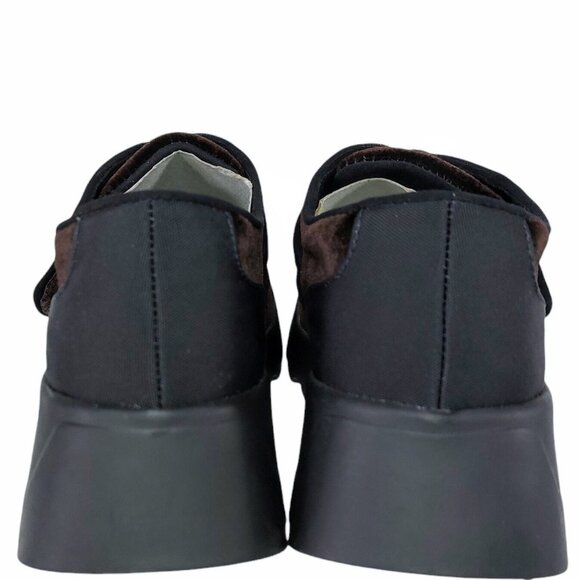 J. Jill 8.5 Chunky Lug Sole Brown Velvet Velour Reaction For J. Jill Y2K - Picture 8 of 9